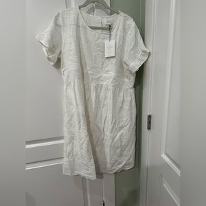 Seraphine maternity nursing dress white eyelet